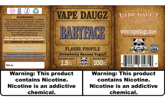 Mafia Line: "Babyface" Creamy Strawberry Banana Yogurt 100ml