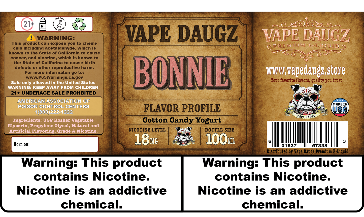 Mafia Line: "Bonnie" Sweet Cotton Candy Yogurt 100ml