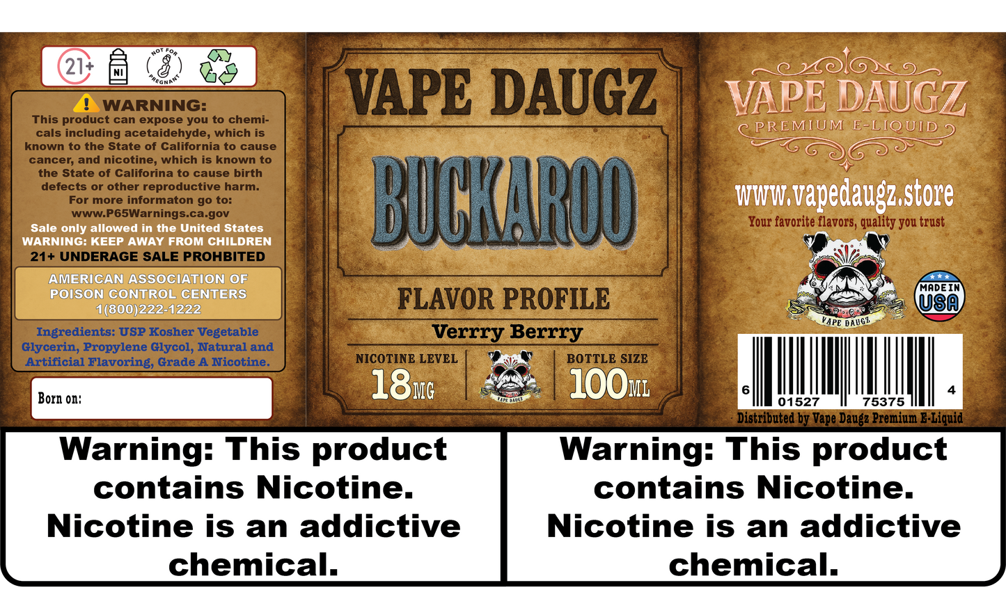 Mafia Line: "Buckaroo" Verrry Berrry 100ml