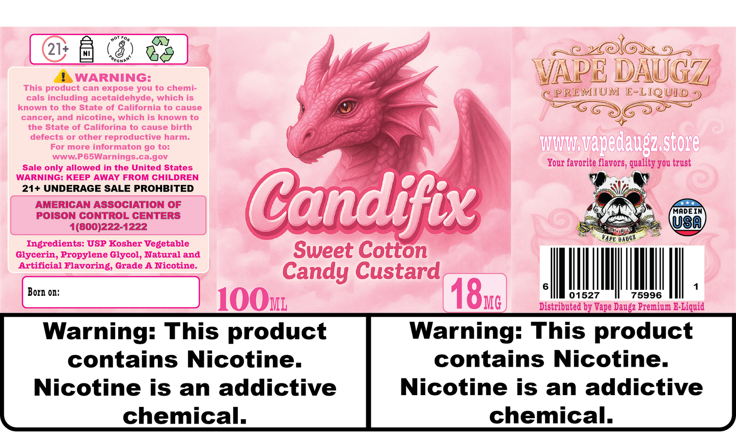 Dragon Line: "Candyfix" Sweet Cotton Candy Custard