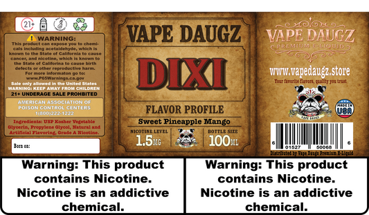 Mafia Line: "Dixi" Tangy & Sweet Pineapple Mango 100ml
