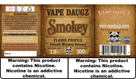 Mafia Line: "Smokey" 100ml Aged Whiskey Tobacco