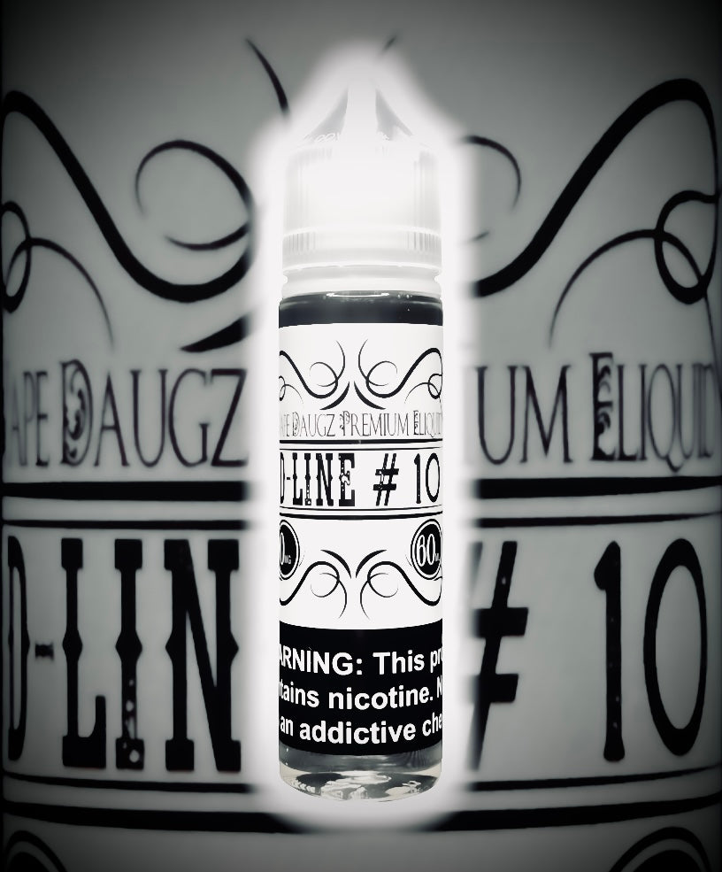 White Label: "D-Line #10" 60ml Strawberry Banana Cheesecake