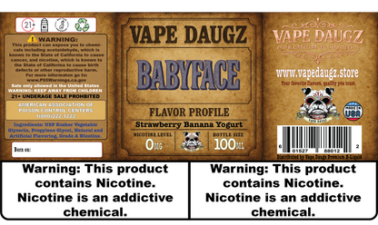 Mafia Line: "Babyface" Creamy Strawberry Banana Yogurt 100ml