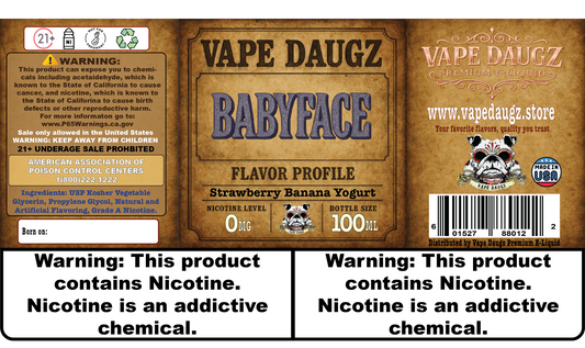 Mafia Line: "Babyface" Creamy Strawberry Banana Yogurt 100ml