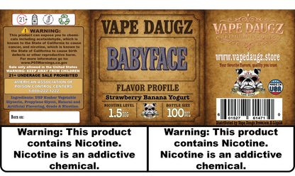 Mafia Line: "Babyface" Creamy Strawberry Banana Yogurt 100ml