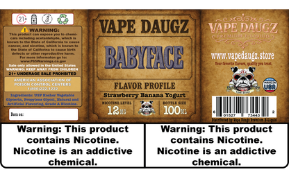 Mafia Line: "Babyface" Creamy Strawberry Banana Yogurt 100ml