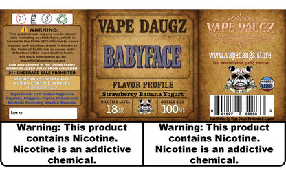 Mafia Line: "Babyface" Creamy Strawberry Banana Yogurt 100ml