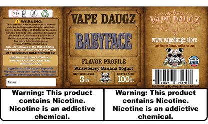 Mafia Line: "Babyface" Creamy Strawberry Banana Yogurt 100ml