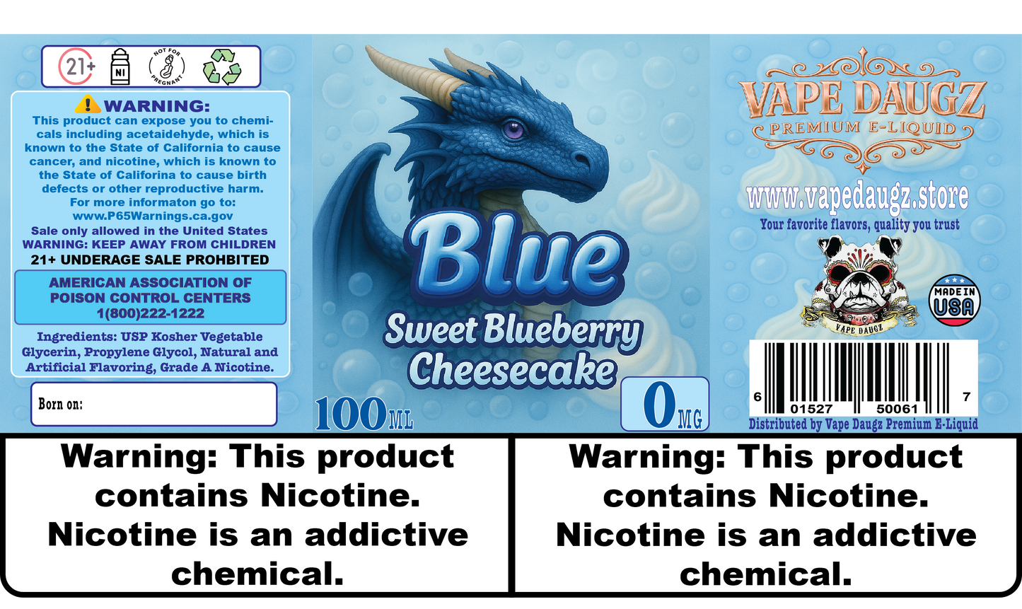 Dragon Line: "Blue" Sweet Blueberry Cheesecake