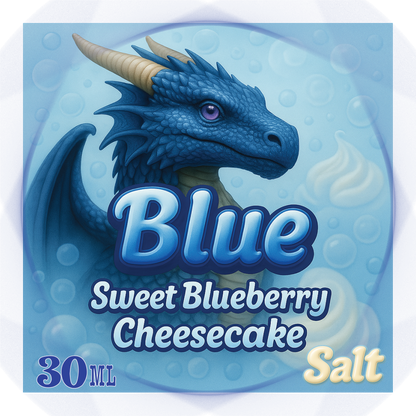 30ml Salt Nic: "Blue" Blueberry Cheesecake
