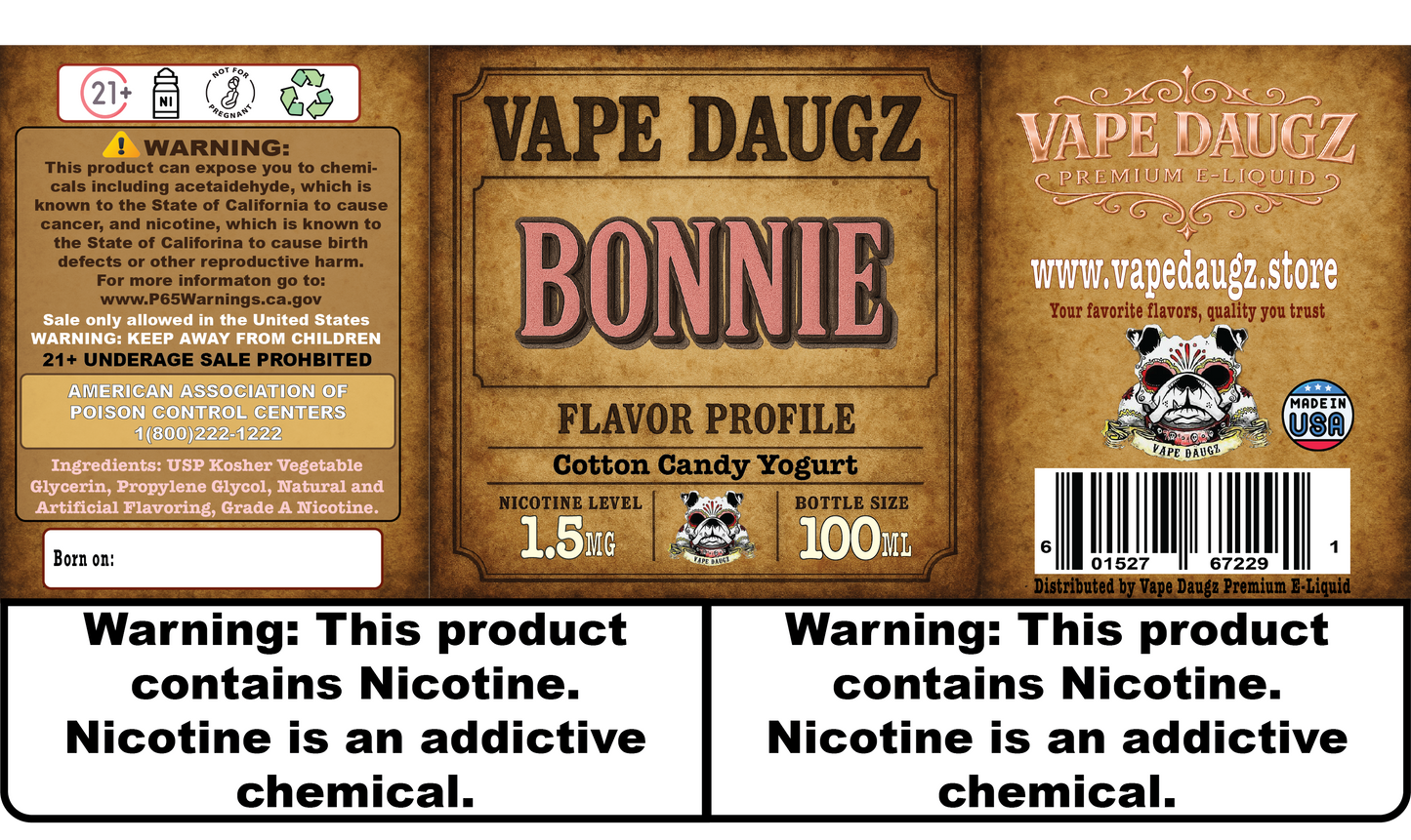 Mafia Line: "Bonnie" Sweet Cotton Candy Yogurt 100ml