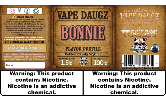 Mafia Line: "Bonnie" Sweet Cotton Candy Yogurt 100ml