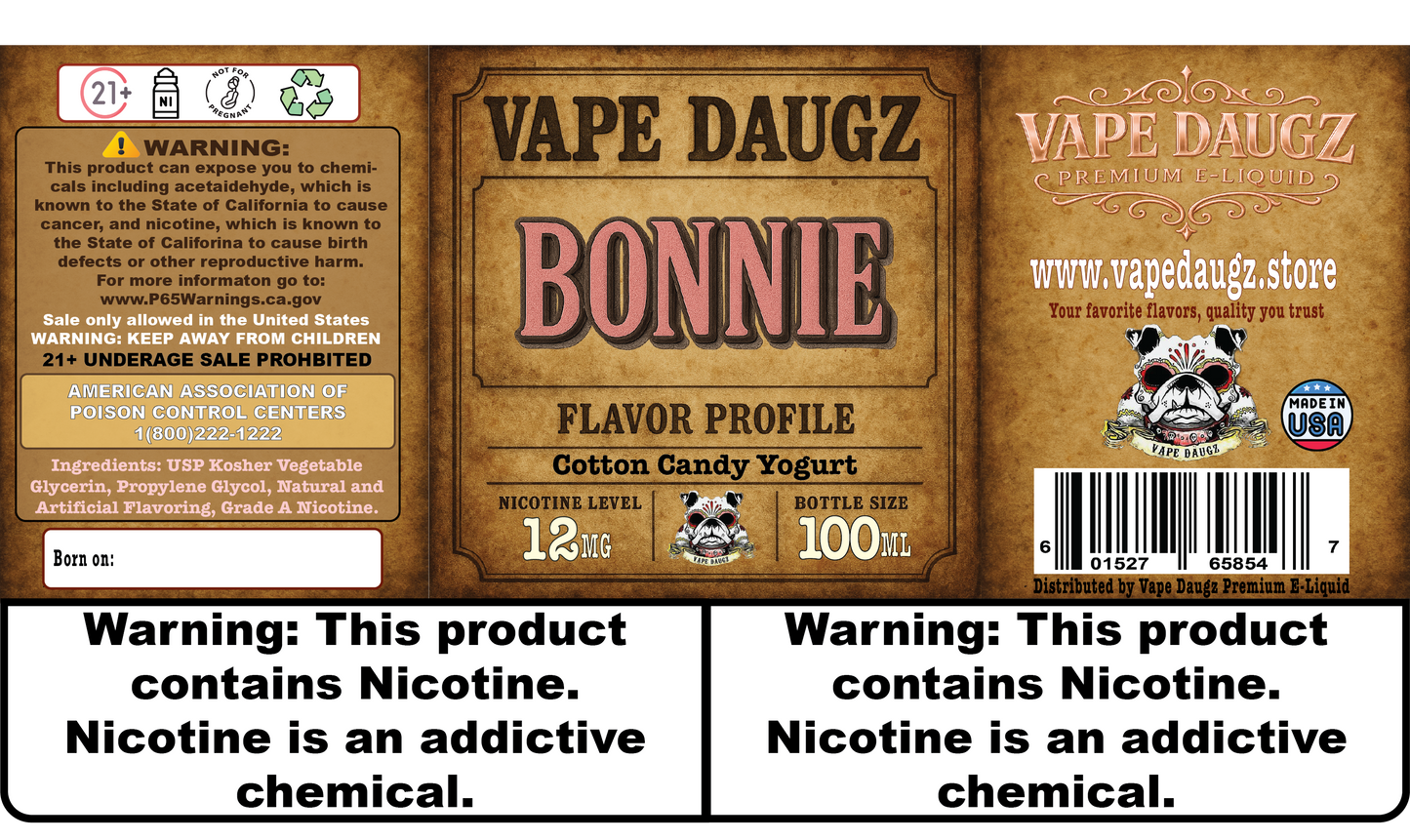 Mafia Line: "Bonnie" Sweet Cotton Candy Yogurt 100ml