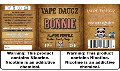 Mafia Line: "Bonnie" Sweet Cotton Candy Yogurt 100ml