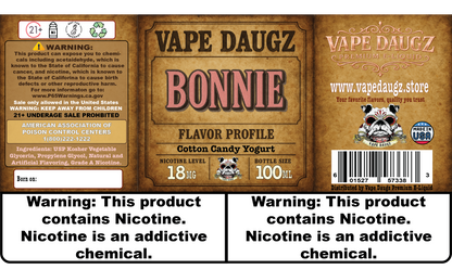 Mafia Line: "Bonnie" Sweet Cotton Candy Yogurt 100ml