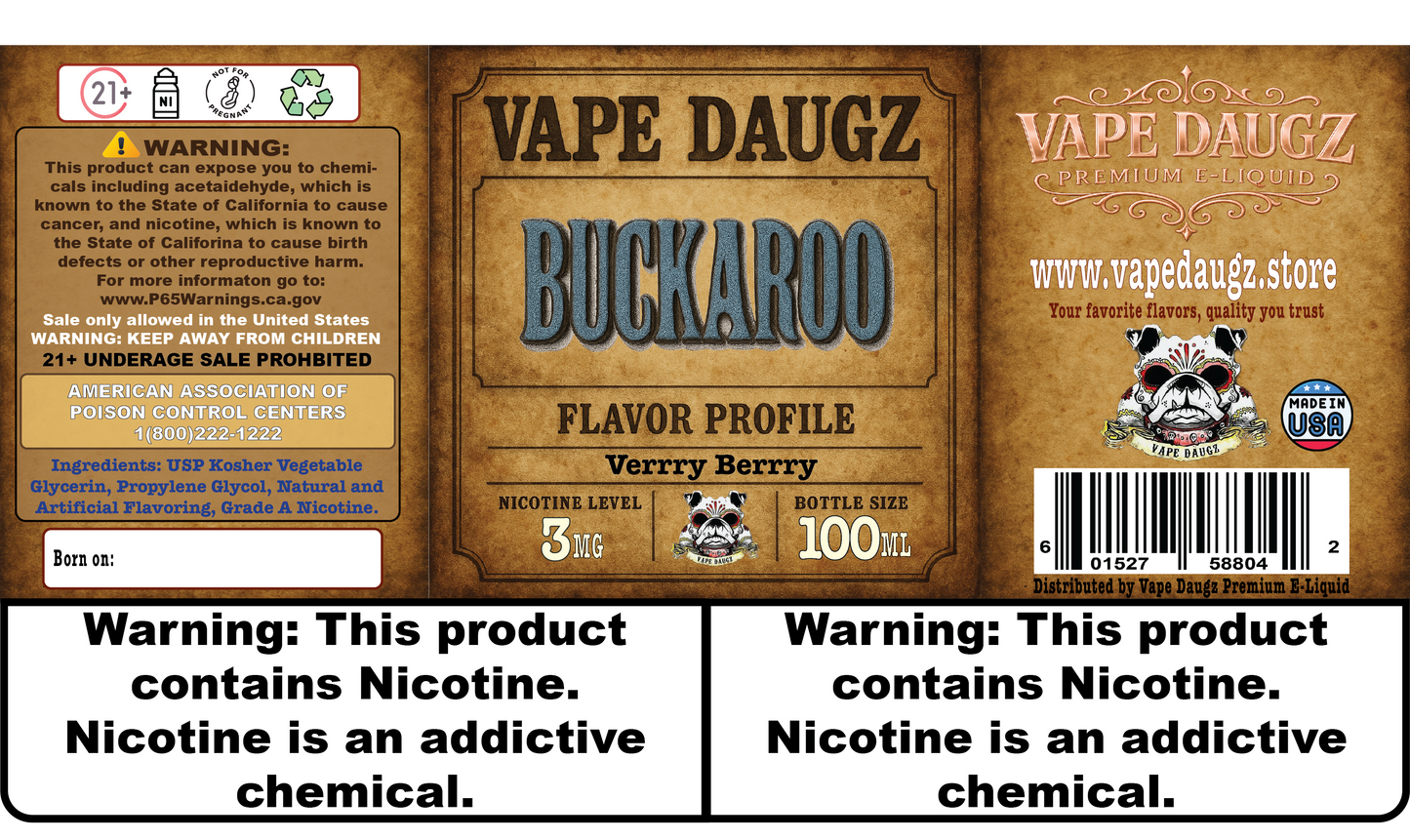 Mafia Line: "Buckaroo" Verrry Berrry 100ml