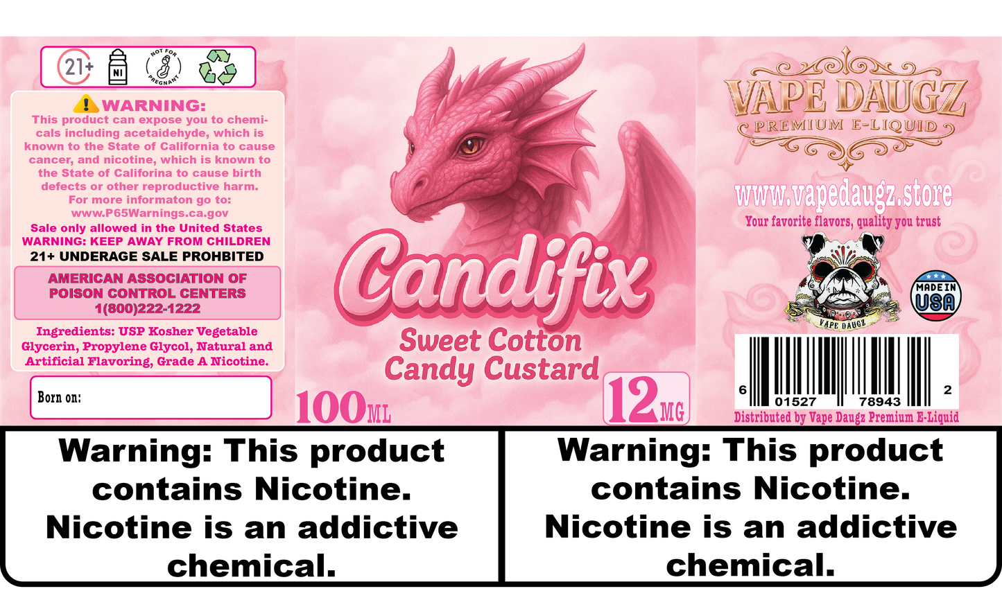 Dragon Line: "Candyfix" Sweet Cotton Candy Custard