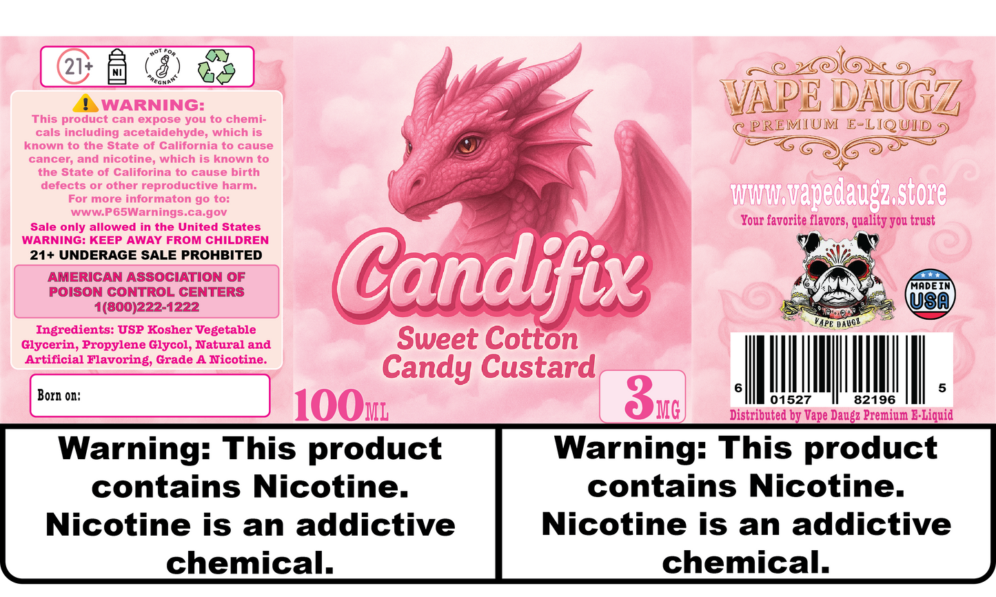 Dragon Line: "Candyfix" Sweet Cotton Candy Custard