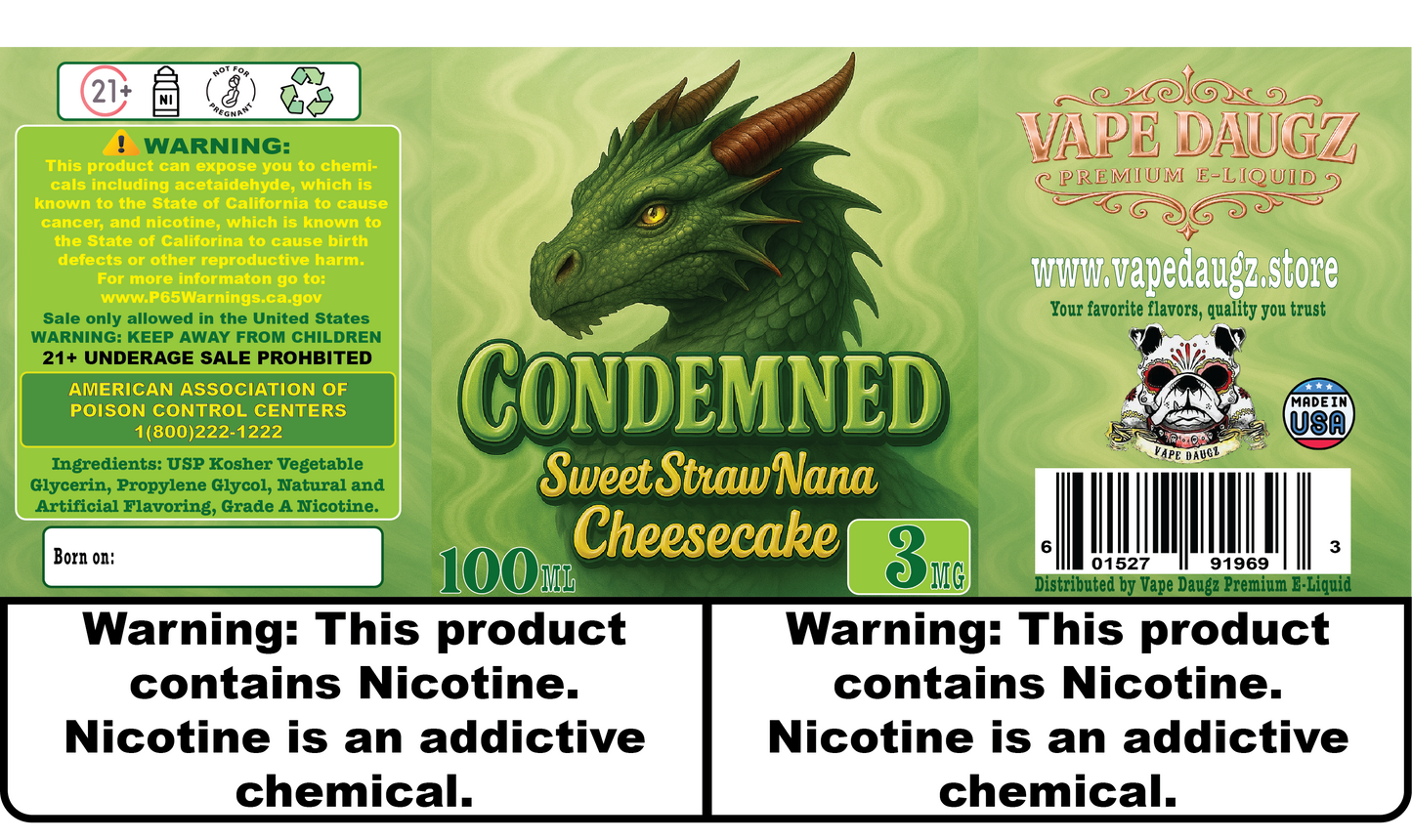 Dragon Line: "Condemned" Sweet Strawberry Banana Cheesecake