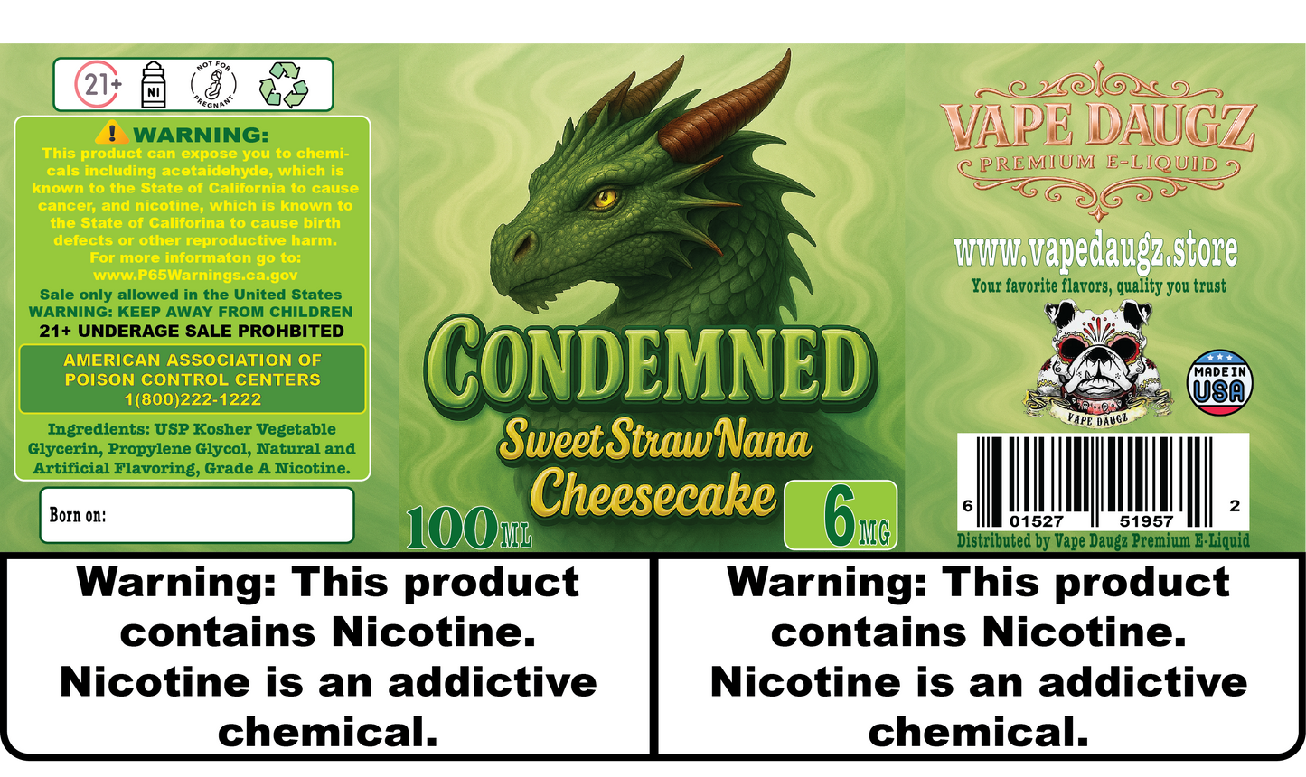 Dragon Line: "Condemned" Sweet Strawberry Banana Cheesecake