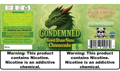 Dragon Line: "Condemned" Sweet Strawberry Banana Cheesecake