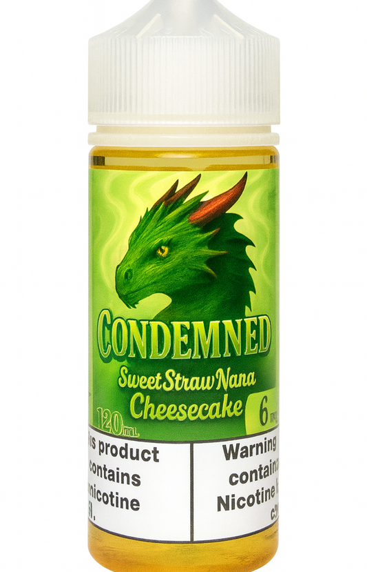 Dragon Line: "Condemned" 120ml Strawberry Banana Cheesecake