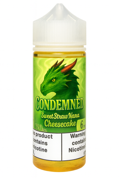 Dragon Line: "Condemned" 120ml Strawberry Banana Cheesecake