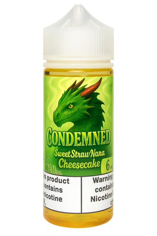 Dragon Line: "Condemned" 120ml Strawberry Banana Cheesecake