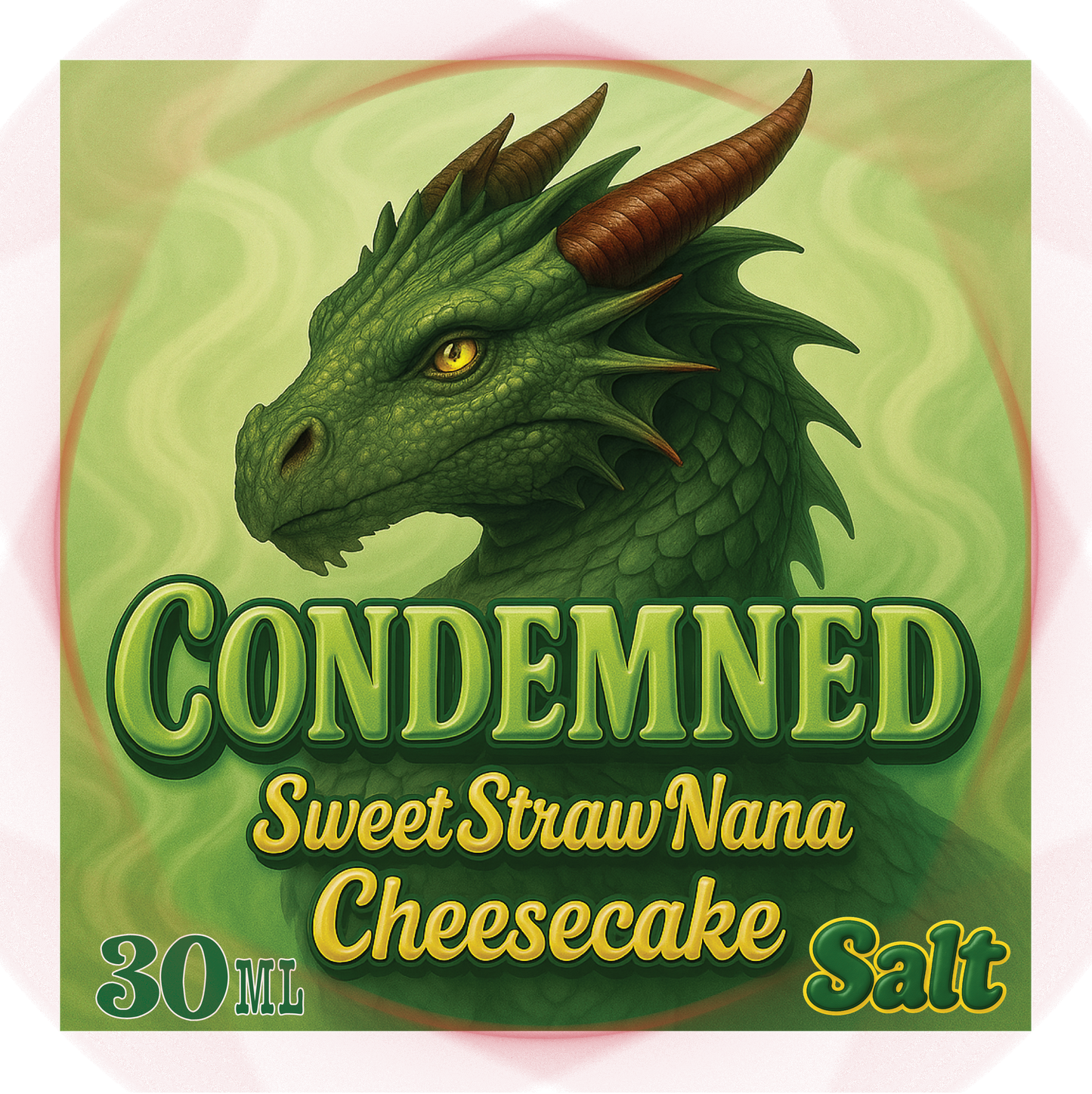 30ml Salt Nic: "Condemned" Sweet StrawNana Cheesecake