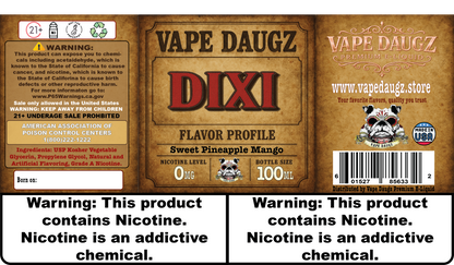 Mafia Line: "Dixi" Tangy & Sweet Pineapple Mango 100ml