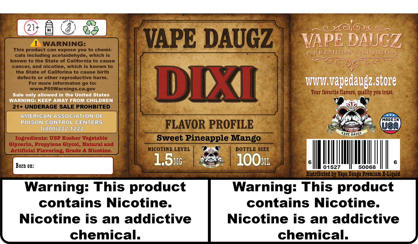 Mafia Line: "Dixi" Tangy & Sweet Pineapple Mango 100ml