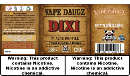 Mafia Line: "Dixi" Tangy & Sweet Pineapple Mango 100ml