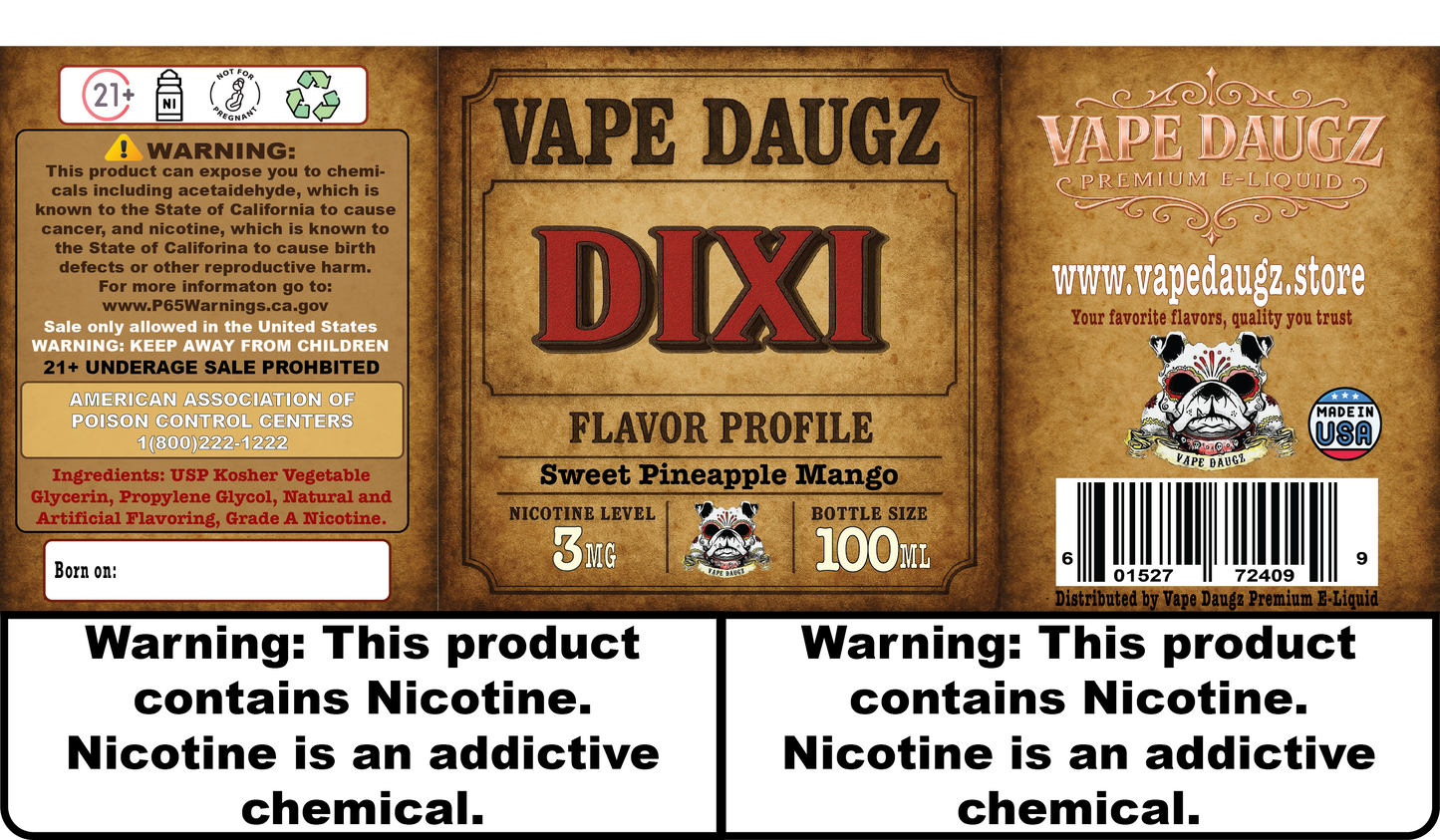 Mafia Line: "Dixi" Tangy & Sweet Pineapple Mango 100ml