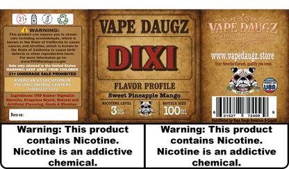 Mafia Line: "Dixi" Tangy & Sweet Pineapple Mango 100ml