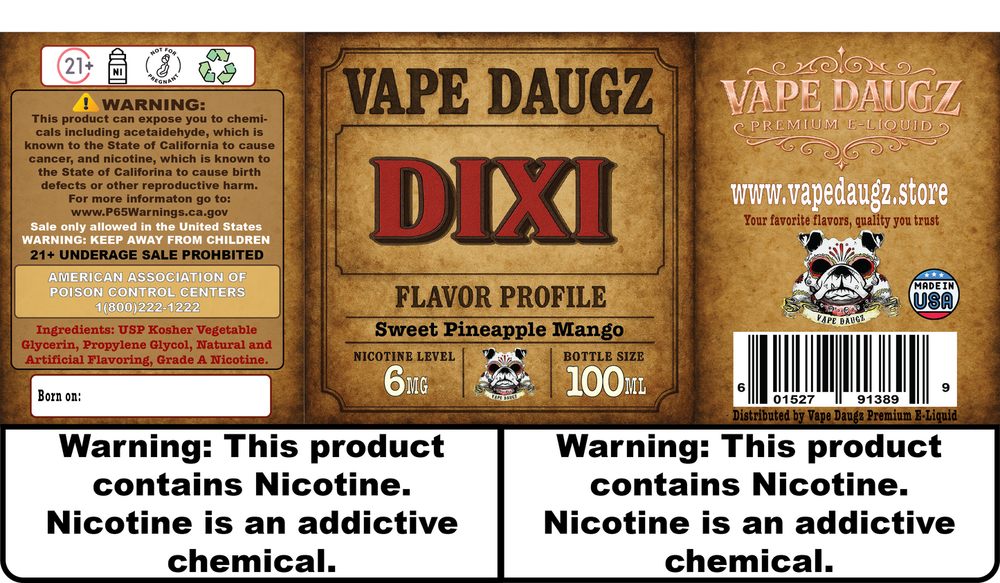 Mafia Line: "Dixi" Tangy & Sweet Pineapple Mango 100ml