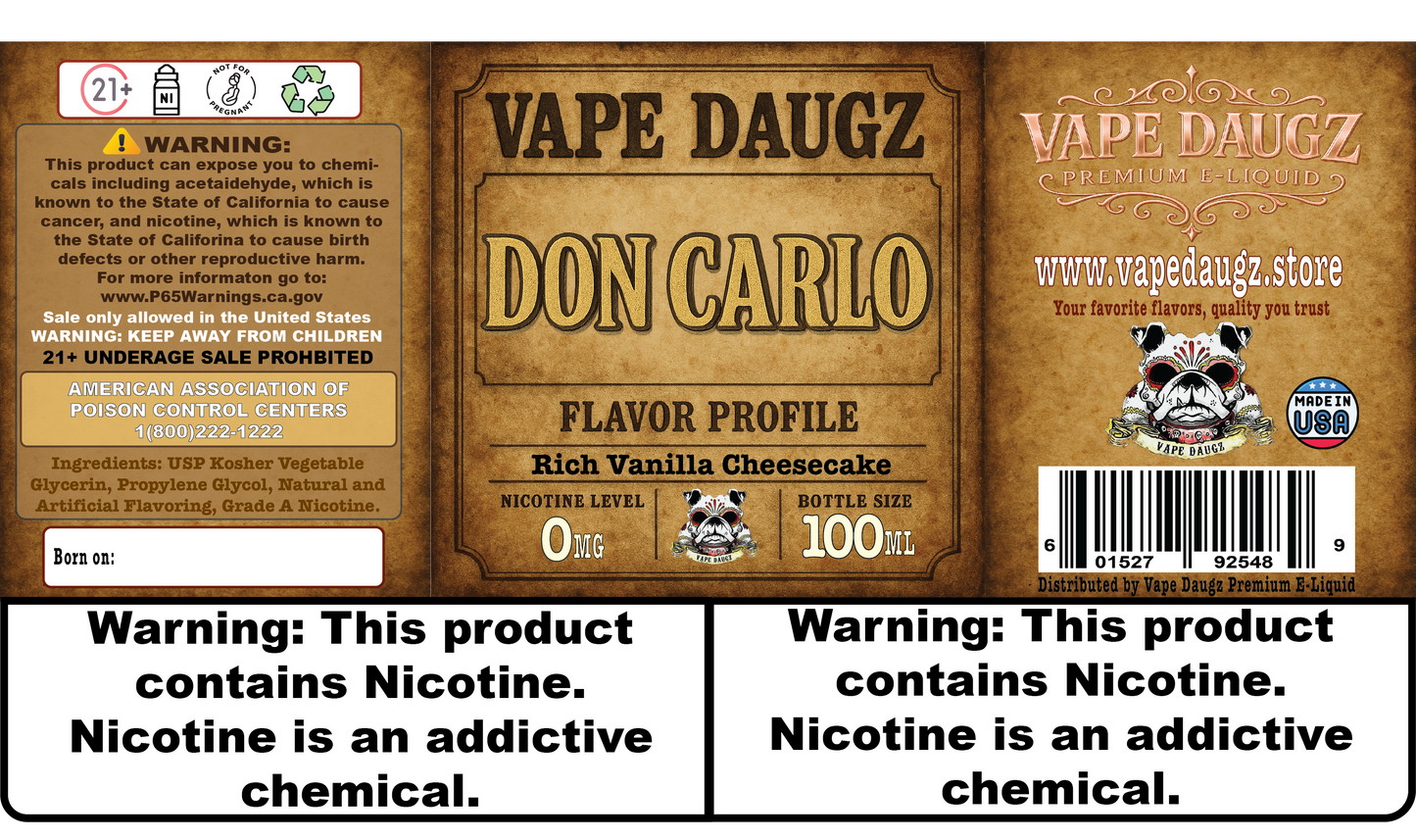 Mafia Line: "Don Carlo" Creamy Vanilla Cheesecake