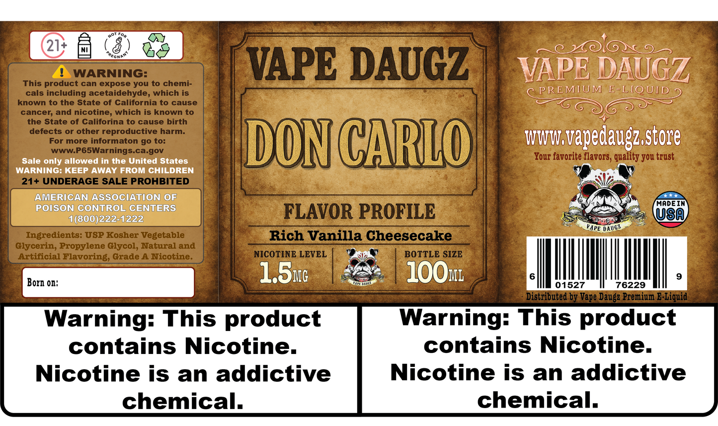 Mafia Line: "Don Carlo" Creamy Vanilla Cheesecake