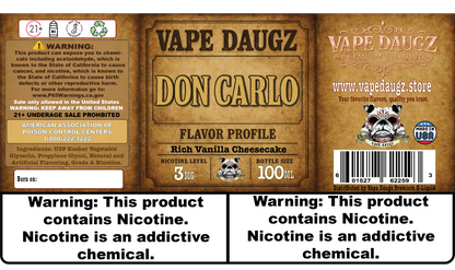 Mafia Line: "Don Carlo" Creamy Vanilla Cheesecake