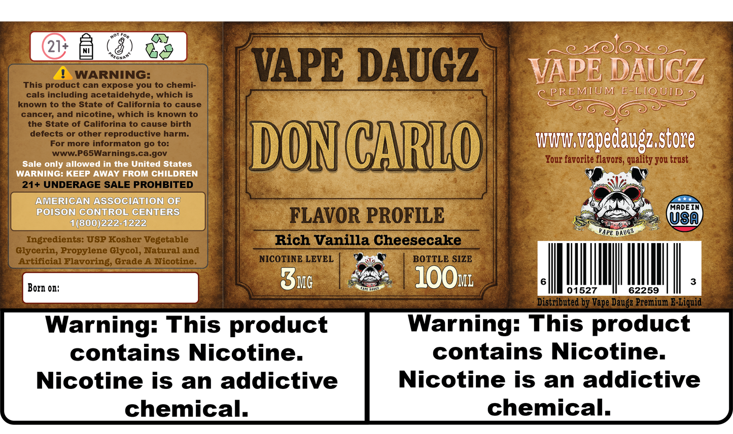 Mafia Line: "Don Carlo" Creamy Vanilla Cheesecake