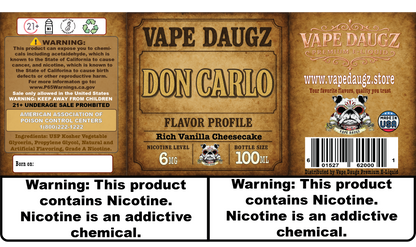 Mafia Line: "Don Carlo" Creamy Vanilla Cheesecake