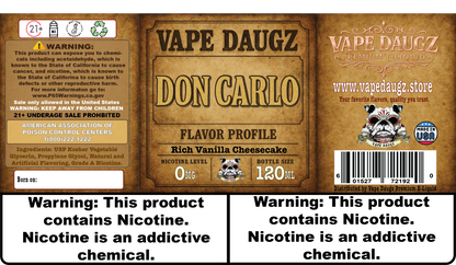 Mafia Line: "Don Carlo" Creamy Vanilla Cheesecake