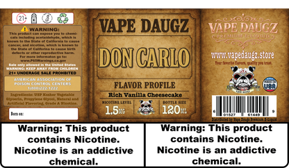 Mafia Line: "Don Carlo" Creamy Vanilla Cheesecake