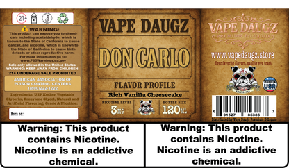 Mafia Line: "Don Carlo" Creamy Vanilla Cheesecake