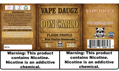 Mafia Line: "Don Carlo" Creamy Vanilla Cheesecake