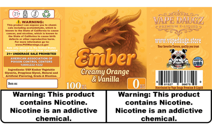 Dragon Line: "Ember" Creamy Orange Vanilla Custard
