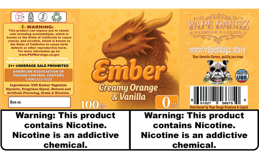 Dragon Line: "Ember" Creamy Orange Vanilla Custard