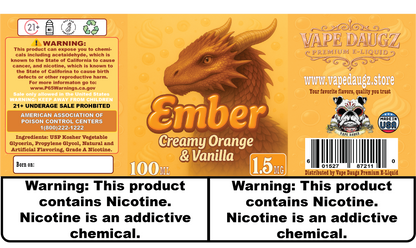 Dragon Line: "Ember" Creamy Orange Vanilla Custard