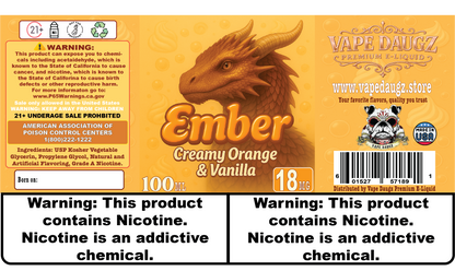 Dragon Line: "Ember" Creamy Orange Vanilla Custard