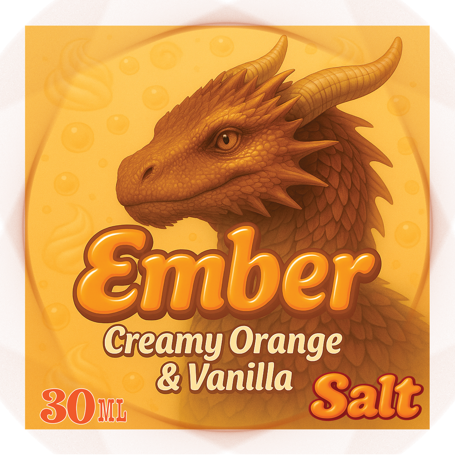 30ml Salt Nic: "Ember" Creamy Orange Vanilla Custard